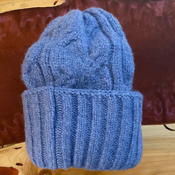 NWT Free People Soft Blue Knit Chunky Beanie - Picture 4 of 5